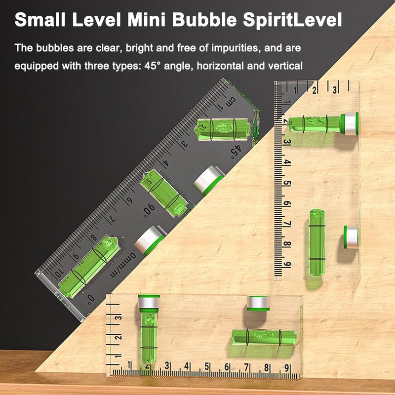 Small Level, 3 Inch Mini Level Tool, Magnetic Level with 2 Different Bubbles 90°/180°, Cross Check Bubble Level Picture Hanging Levels Tools for Machinist,Construction & Household - Image 3